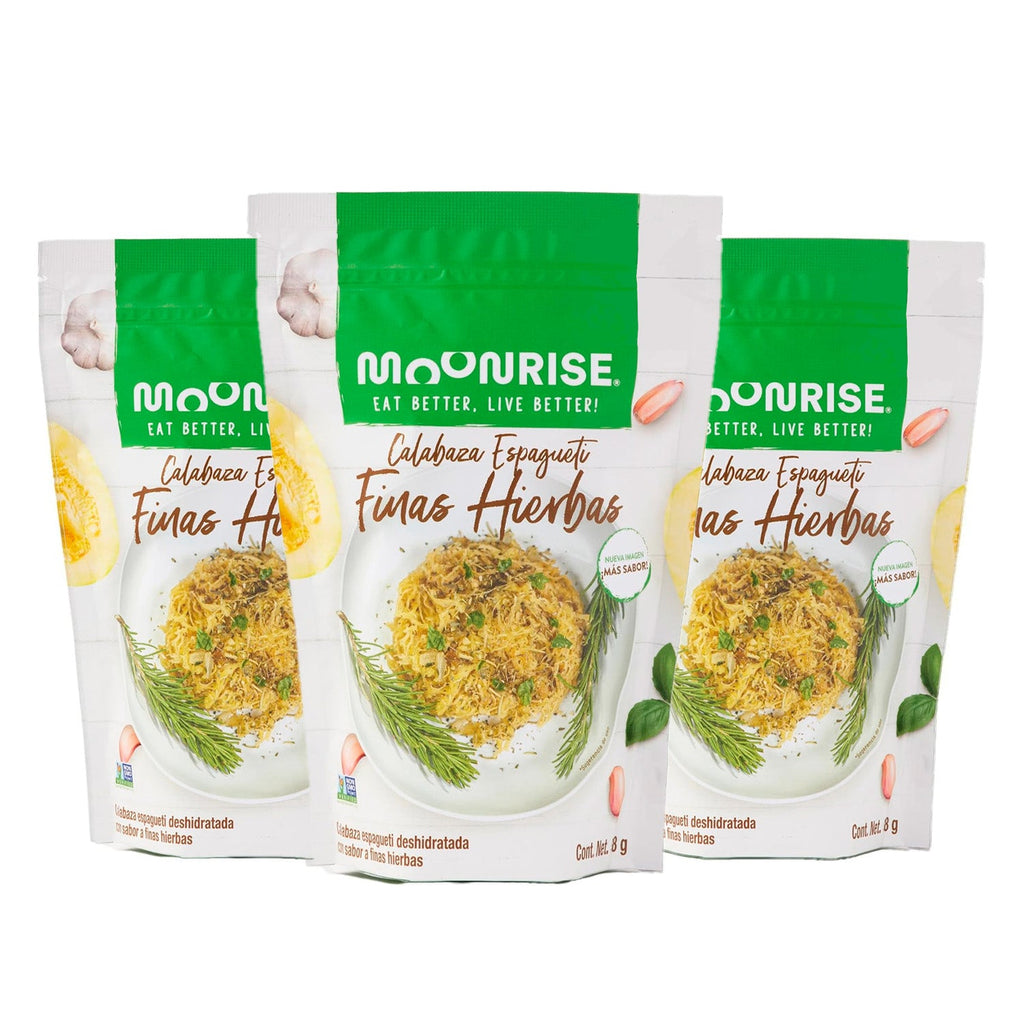 Calabaza Espagueti Deshidratada Sabor Finas Hierbas  (Paquete de 3) MOONRISE