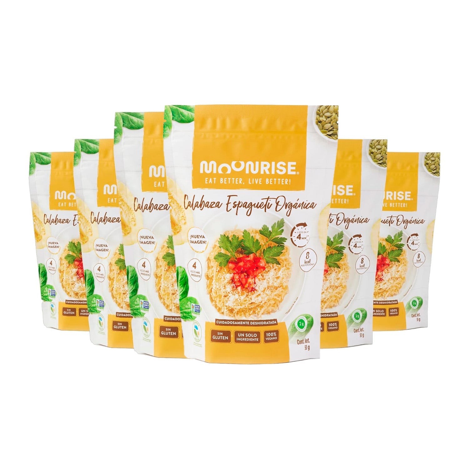Calabaza Espagueti Sabor Natural 6 Pack Moonrisefoods