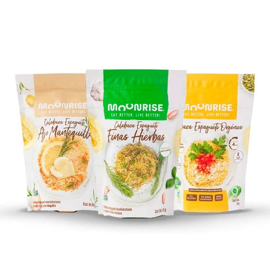 Calabaza Espagueti Deshidratada MIX PAQUETE VARIADO (Paquete de 3) MOONRISE