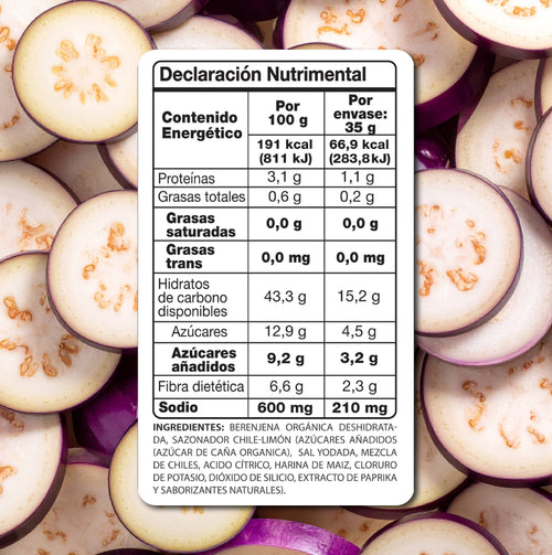 Berenjena Enchilada Deshidratada Moonrisefoods