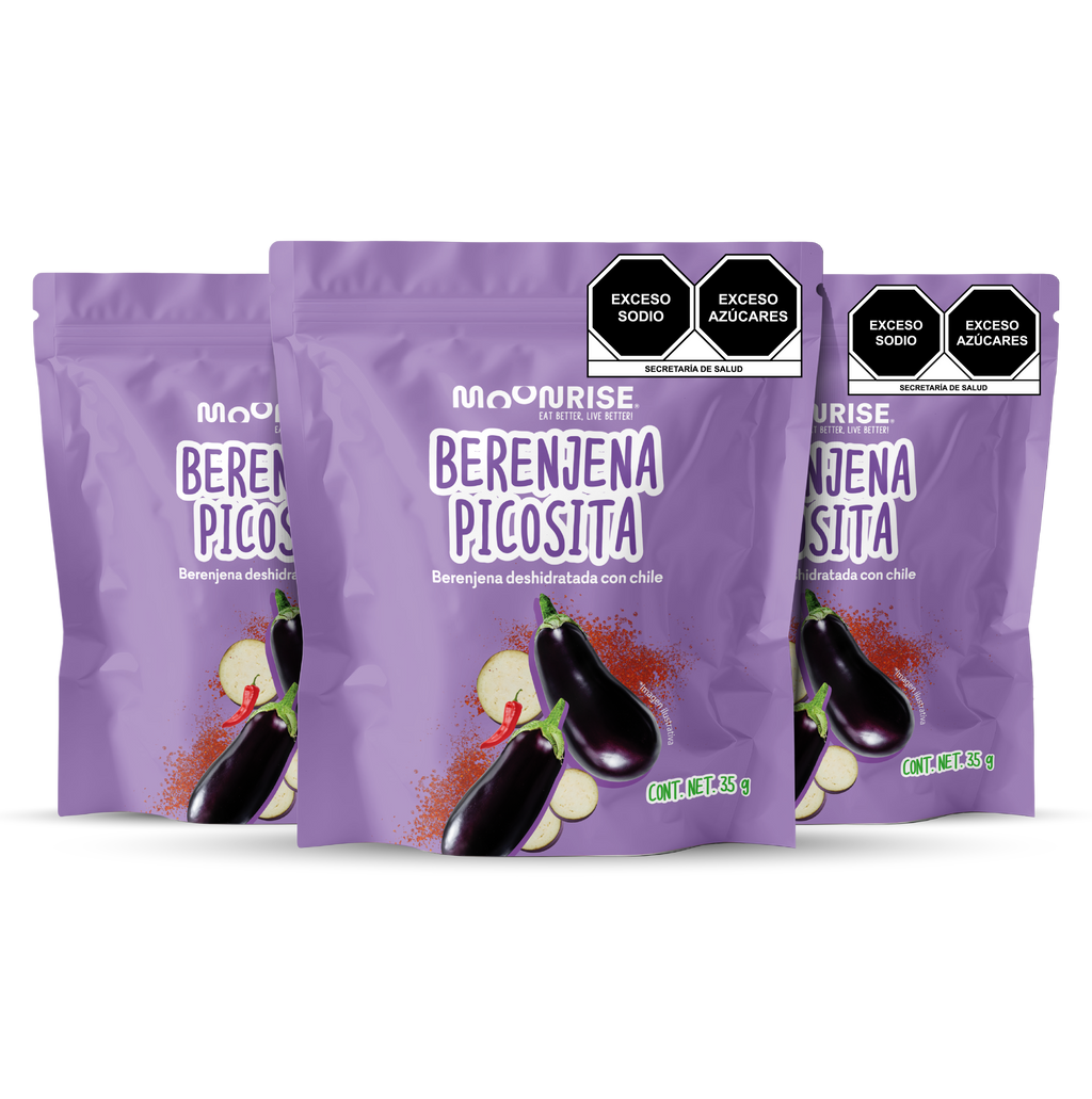 Berenjena Enchilada Deshidratada 3 Pack Moonrisefoods