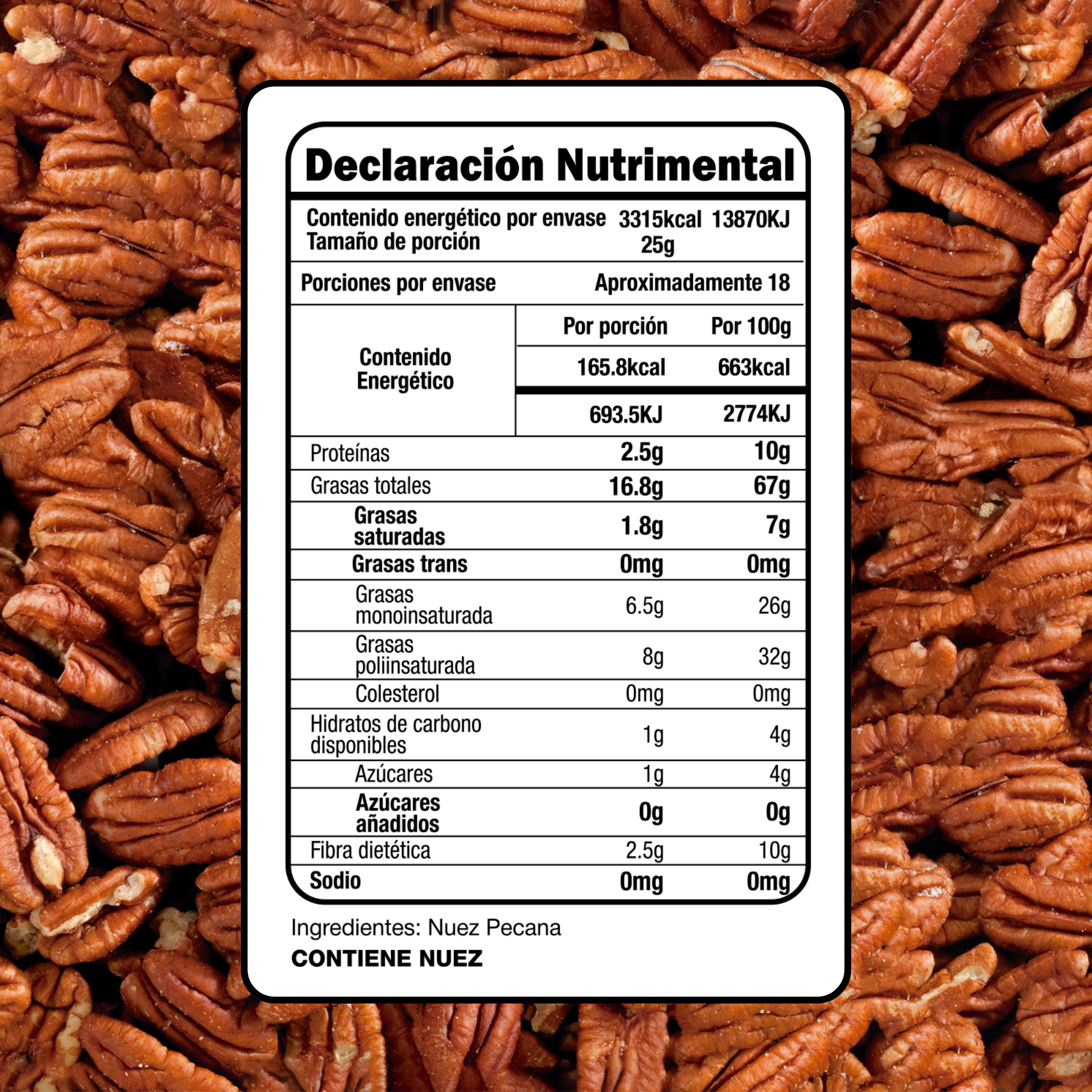 Mitad de Nuez Pecana Natural 2 Pack Moonrisefoods